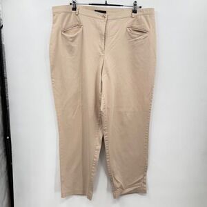 Relativity Khaki Pants Cropped‎ Career Casual Comfort Stretch 20WP